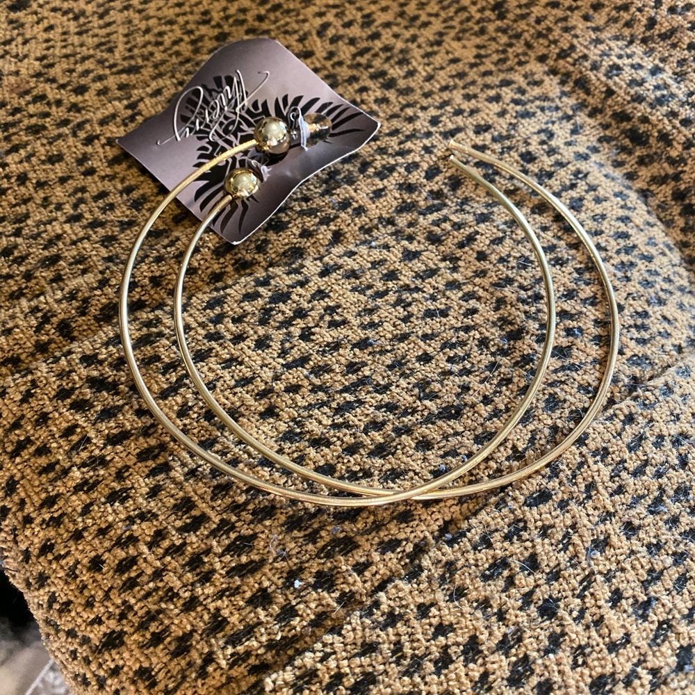 Very large gold hoops